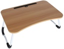 CHARMDI Foldable Laptop Table, Portable Laptop Bed Tray Tablet Slots