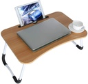 CHARMDI Foldable Laptop Table, Portable Laptop Bed Tray Tablet Slots