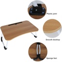 CHARMDI Foldable Laptop Table, Portable Laptop Bed Tray Tablet Slots