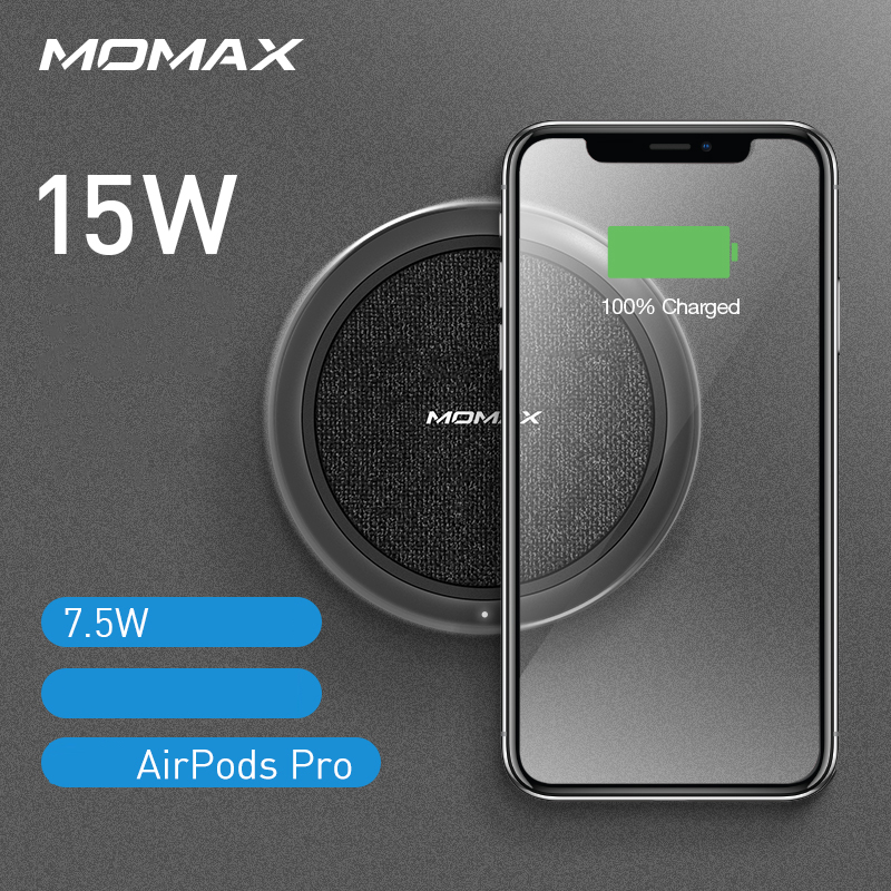MOMAX Q.Pad 5 15W Fast Wireless Charger UD13
