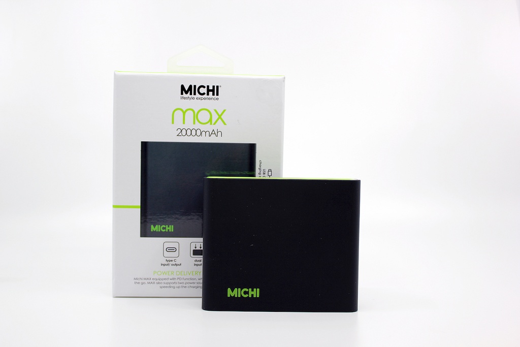 MICHI MAX 20,000 MAH PD POWERHUB (001MX20000-02BK)-BLACK
