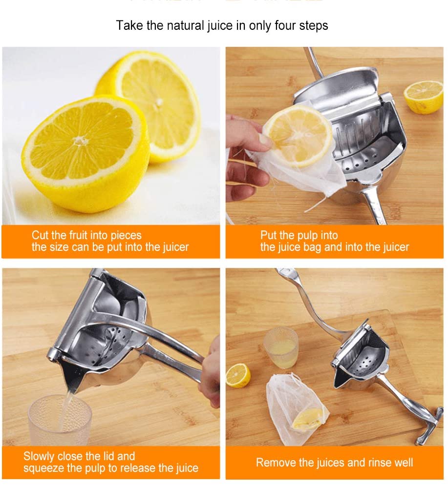 Juice Squeezer Stainless Steel Orange Juicer Fruit Juice Reamers Fast Handle Press Multifunctional Tool