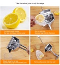 Juice Squeezer Stainless Steel Orange Juicer Fruit Juice Reamers Fast Handle Press Multifunctional Tool