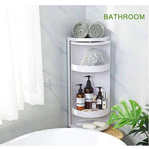 Corner Shelf Rack Rotating 360 Degree Corner Storage Holder Kitchen Organizer Rack Space Saver Holder