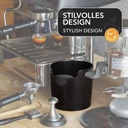 Homeffect Knock Box with Improved Handling Innovative Barista Tool Professional Black