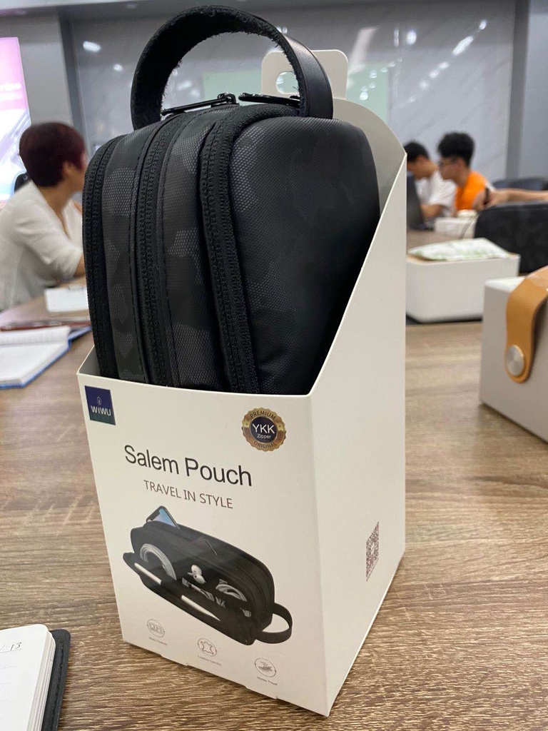 Wiwu Salem Pouch Travel in style Electronics Cable and Cord Organizer Pouch Black |STPB / STPGR|
