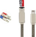 iDragon Memory Card Reader 2 in 1 Apple lightning cable Adapter and Data Sinc USB Charging Cable with external storage Micro SD Connector For iPhone 6/6 Plus/5/5s iPad iPod(Memory Card not included)