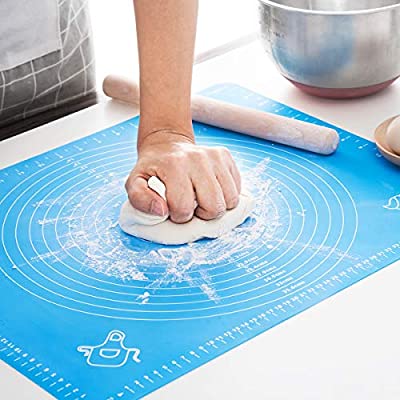 Silicone Baking Mat Flour Rolling Scale Mat Pad Kitchen Pizza Bread Pastry 36cm