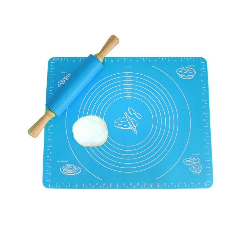 Silicone Baking Mat Flour Rolling Scale Mat Pad Kitchen Pizza Bread Pastry 36cm