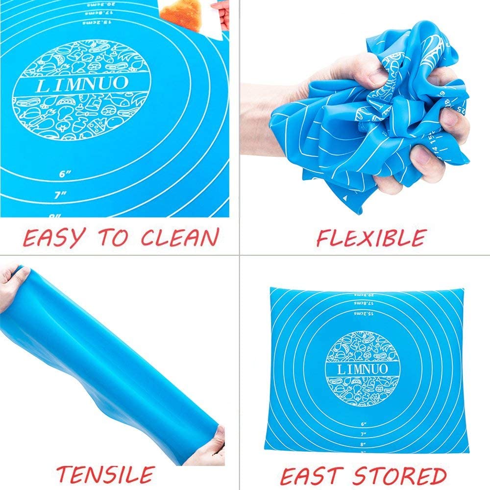 Silicone Baking Mat Flour Rolling Scale Mat Pad Kitchen Pizza Bread Pastry 36cm