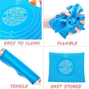 Silicone Baking Mat Flour Rolling Scale Mat Pad Kitchen Pizza Bread Pastry 36cm