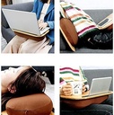 Natural Bamboo Lap Desk with cushion and Cup Holder