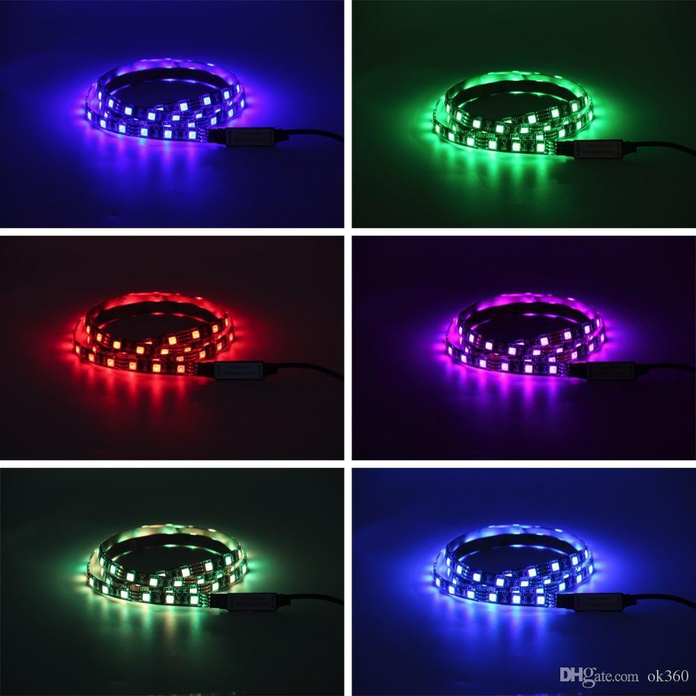 Led Controller 5V RGB LED Strip PrePack 4 x 0.5m with Controller and Remote