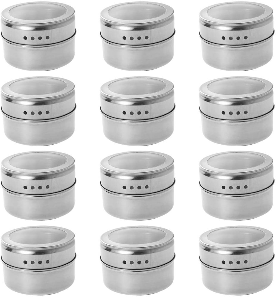 Magnetic Spice Rack Stainless Steel Magnetic Multi-Purpose Spice Storage