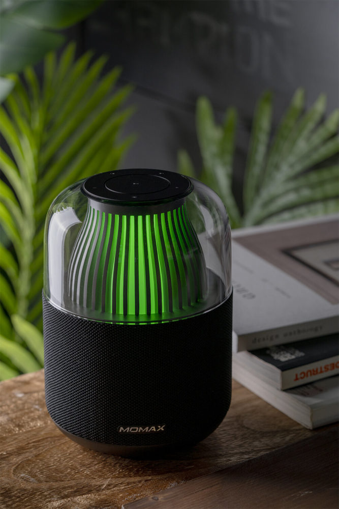 Momax Space True Wireless 360° Speaker With Ambient Light BS1D - Black