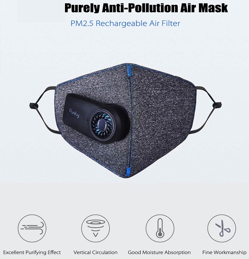 Xiaomi Purely Electric Air Purifying PM2.5 Respirator face mask with Breathable