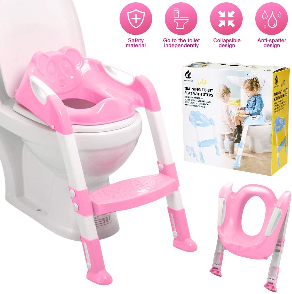 Children's Toilet - Toilet Seat with Step Stool Ladder for Boy and Girl Baby Toddler Kid Children’s Toilet Training Seat Chair with Soft |F6815|