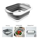 Multi-function 3-in-1 Collapsible Cutting Board Foldable Food Strainers,Drain Basket,Folding Drain Basket, Folding Chopping Board for Kitchen