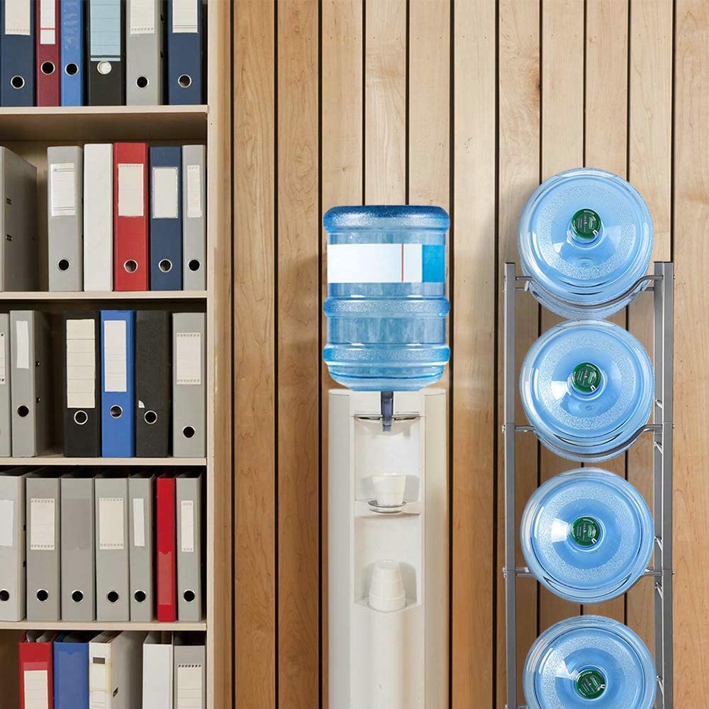 RZChome 4-Tier Water Bottle Holder, 5 Gallon Water Bottle Storage Rack Detachable Heavy Duty RZChome 4-Tier Water Bottle Holder, 5 Gallon Water Bottle Storage Rack Detachable Heavy Duty Four Layers Water Bottle Shelf |34x34x105 cm|