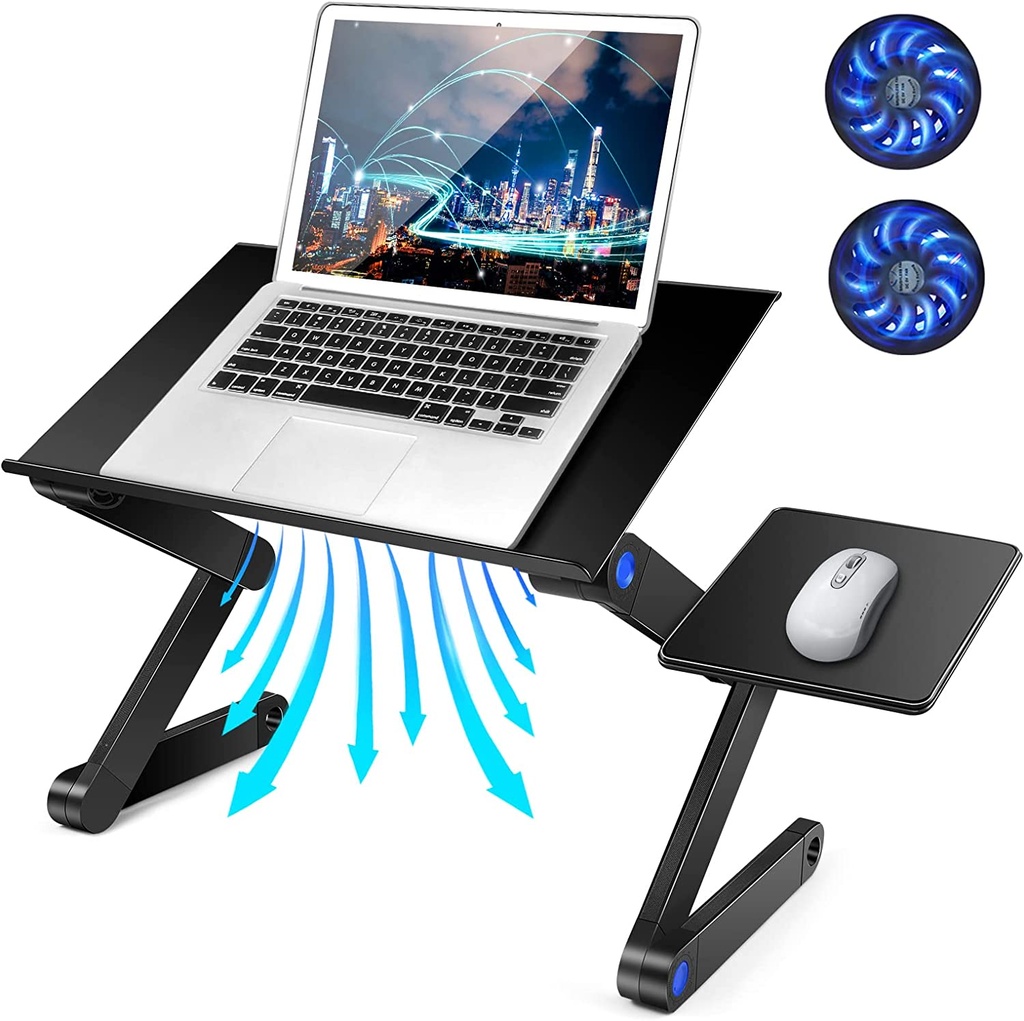 Portable Laptop Table T8  With 2 CPU Cooling Fans