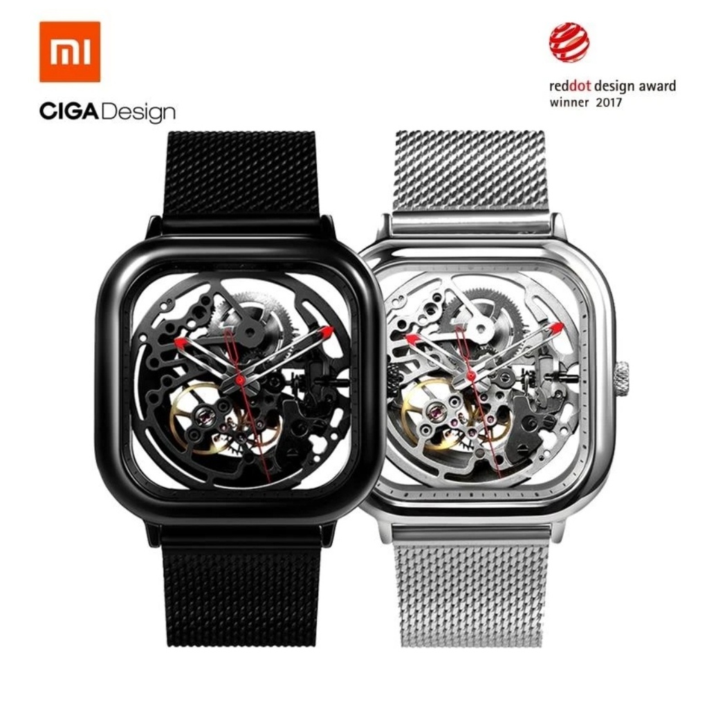 ساعة CIGA Design الميكانيكية بتصميم هيكلي كامل – فضي، موديل Z011-SLSL-13.