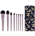 Ducare 8pcs Chinese Classical Makeup Brushes Set Champagne and Taro Purple Plastic Composite Gradient Cosmetic Brushes Kit Powder/Blusher/Highlight/Eye Shadow/Lip Brush with Travel Cloth bag (Purple)