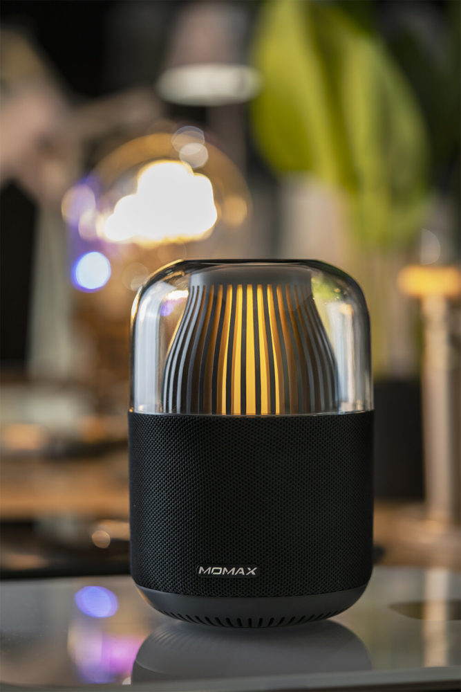 Momax Space True Wireless 360° Speaker With Ambient Light BS1D - Black
