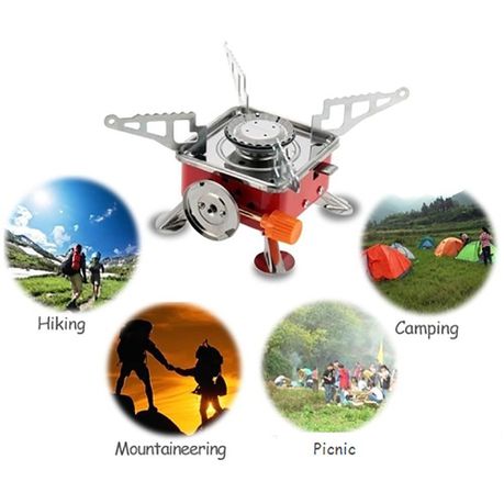 Portable Card Type Stove Mini Outdoor Folding Camping Stove