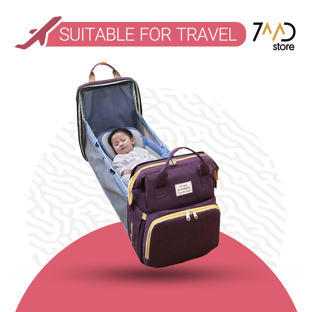 Travel Bag Multifunctional Baby Bed Maternity Nursing Handbag Stroller Nappy Bag