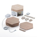 Nanoleaf  - NL52-K-7002HB-7PK Elements Hexagons Starter Kit Birchwood - Smart WiFi LED Panel System w/ Music Visualizer - 7 Pack