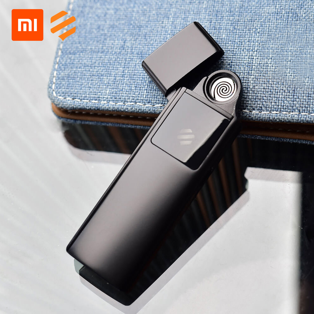 Xiaomi Beebest Ultra-thin Cigarette Lighter Rechargeable Windproof Flameless Lighter Touch Switch Electronic Lighter
