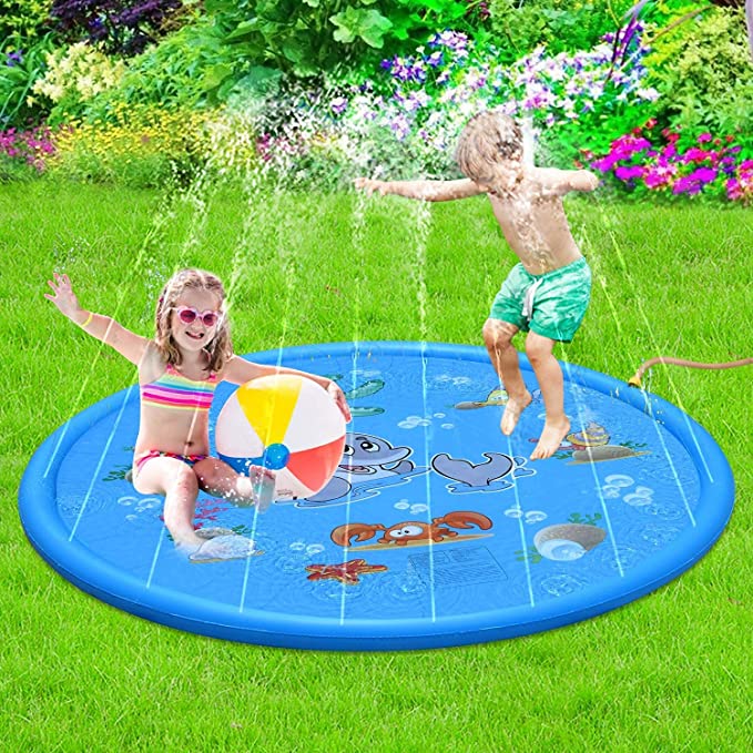 SPRINKLE & SPLASH PLAY MAT Perfect Inflatable Outdoor Sprinkler Pad