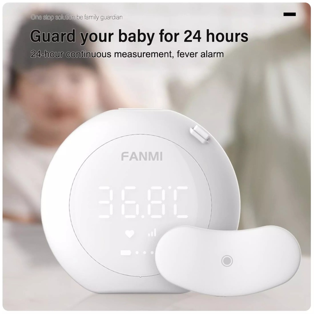 LILIBAE Smart  Thermometer 24-Hour Smart Recharge Thermometer Patch With Wireless Alerts Baby Fever Monitor Digital Wearable Thermometer for Infant