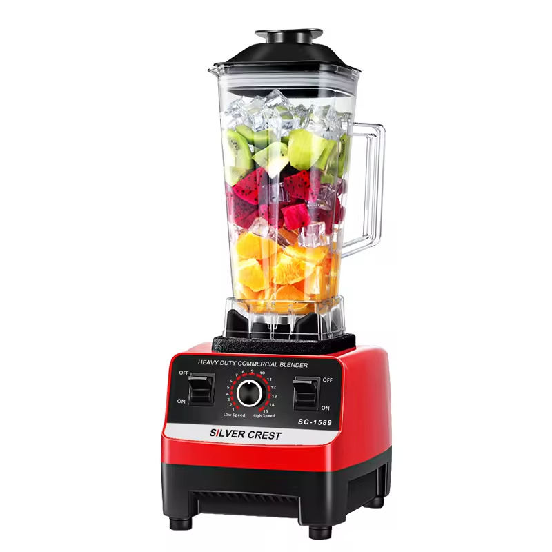 Silver Crest SC-1589 Blender Professional Heavy Duty Commercial Mixer Juicer Speed Grinder and Ice Smoothies for Home & Shop (Single Jar) 4500W