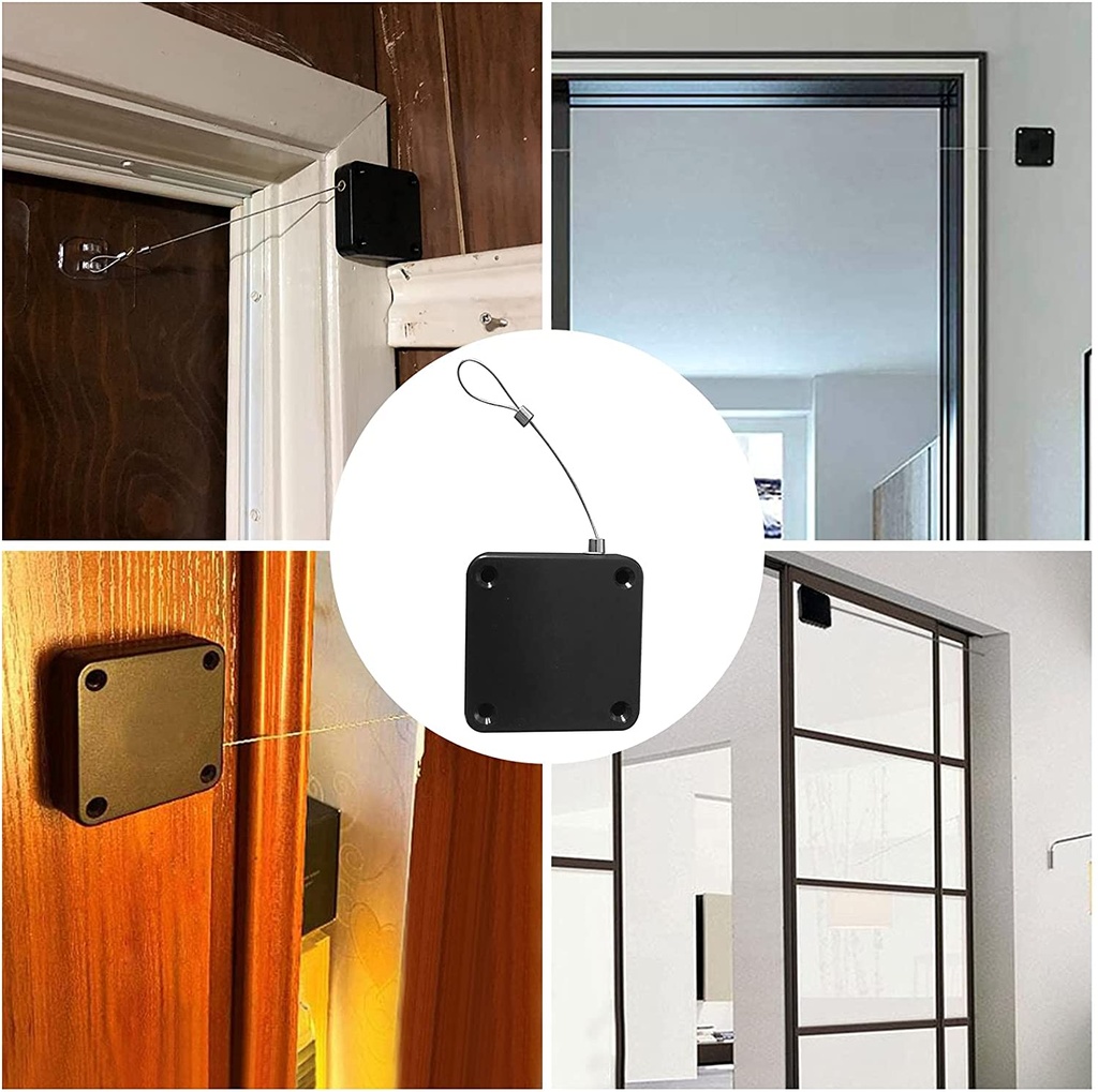 Door Closer, Anself Automatic Sensor Door Closer,Drawstring Closer Door Residential for All Doors