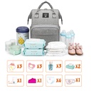 QINDU Baby Multifunctional Changing Waterproof with Large Capacity Backpack