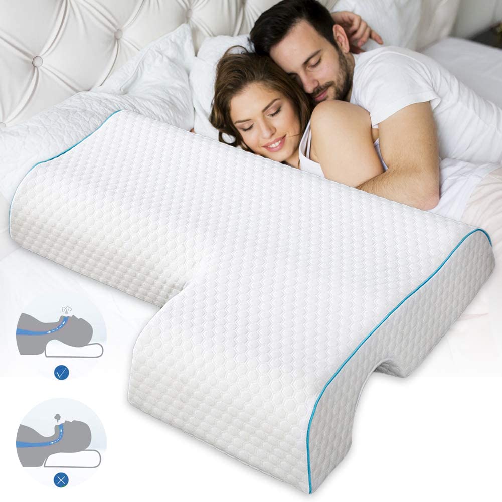Arched Cuddle Pillow with Slow Rebound Foam for Arm Rest