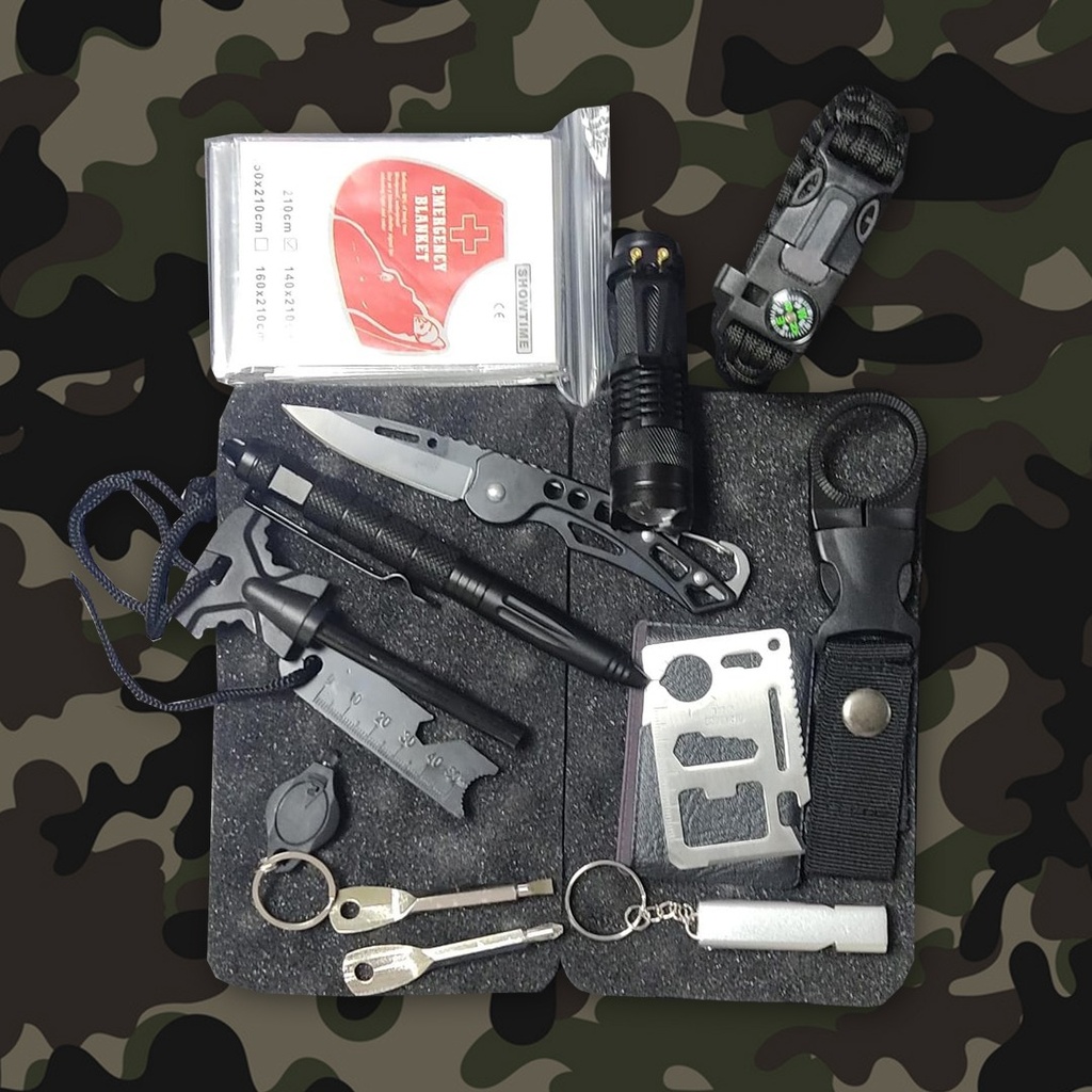 11 In 1 Professional Emergency Survival Gear Tools With A Storage Bag