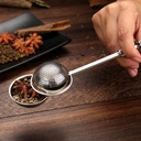 1PC Stainless Steel Tea Infuser Filter Loose Tea Leaf Strainer Diffuser Retractable Spice Infuser Long Handle