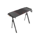 Porodo E-SPORTS | PDX513 | The Ultimate Gaming Desk With RGB Light's Steel Frame & Carbon Fiber Design