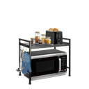 Carbon Steel Non-Slip Microwave & Oven Kitchen Rack Organizer With Top Shelf