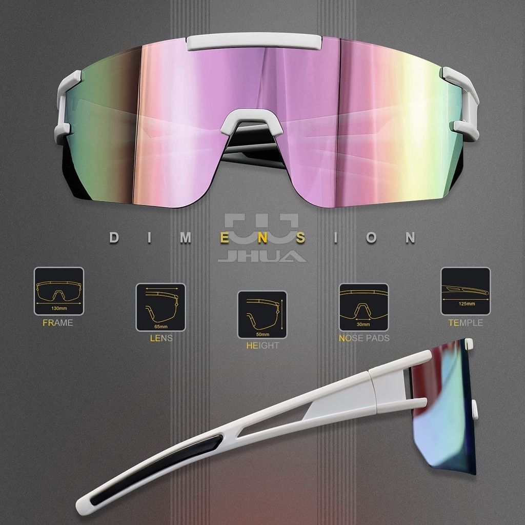 JHUA Outdoor's Sports Sunglasse Polarized Sports Cycling For Men & Women