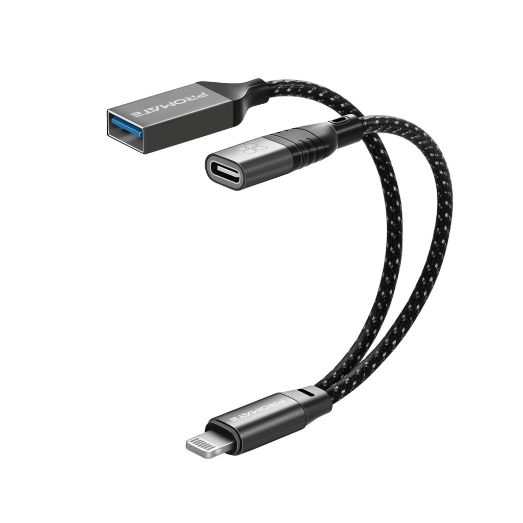 Promate 45W Data & Charging USB-C | IOS  OTGLink Media Adapter
