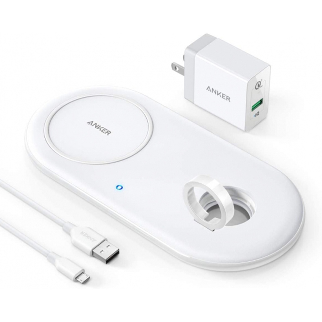 ANKER | POWERWAVE+ | HIGH-SPEED WIRELESS CHARGING PAD WITH FOLDABLE APPLE WATCH HOLDER | B2570K21 |