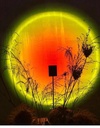 LED Floor Lamp Rainbow Sunset Light Decoration Lampshade Color