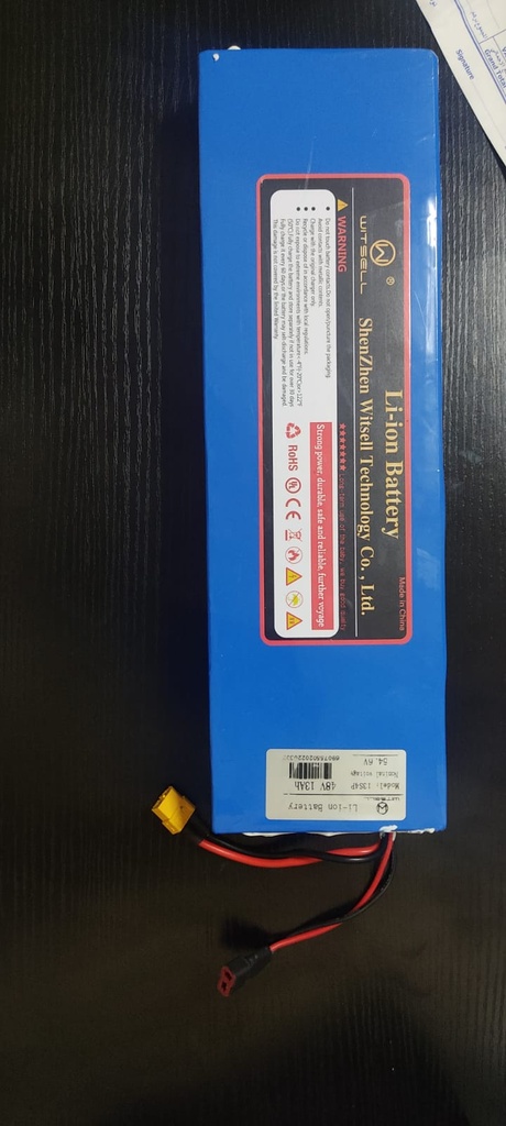 WITSELL Li-ion Battery 48V 13Ah Li-ion Battery Pack – High-Capacity Rechargeable Power Unit (624Wh) Model:13S4P-10