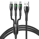 Yesido CA44 3 in 1 Fast Charging & Data Cable For | USB-C & USB-A & IOS |  120CM