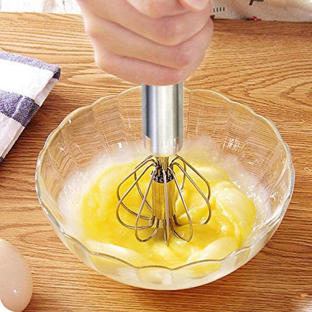 Coffee Egg Stir Device Push Down Rotary Automatic Whisk Hand Blender Kitchen Tool