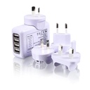 Universal 4 Ports USB Travel Charger AC Wall Power Adapter for Mobile Phones, Tablets