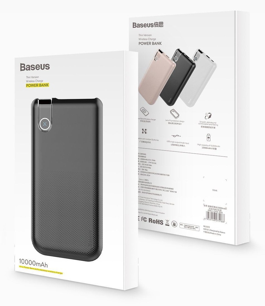 Baseus PowerBank Thin Version Wireless Charge 10000 mAH